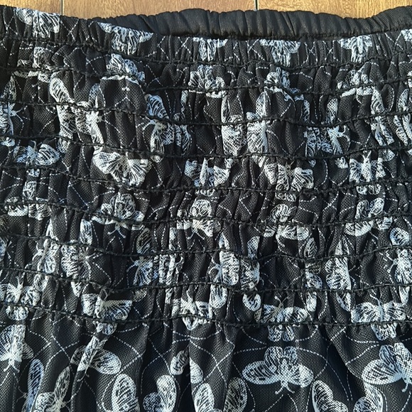 MAX STUDIO💫 Women’s Black Butterfly Printed Strapless Maxi Dress - Picture 9 of 10